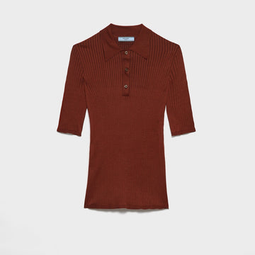 Cotton polo sweater