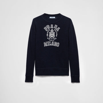Wool and cashmere intarsia sweater
