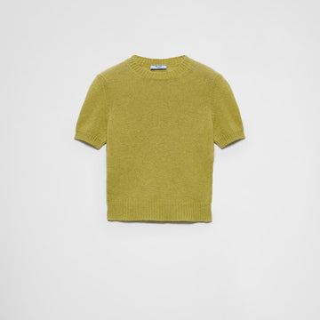 Short-sleeved cashmere sweater
