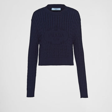 Cotton crew-neck sweater
