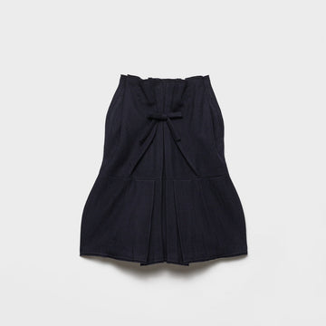 Chevron wool midi skirt
