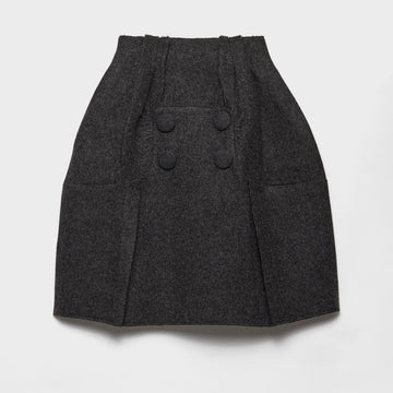 Shetland wool midi skirt