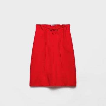 Melange natté midi skirt