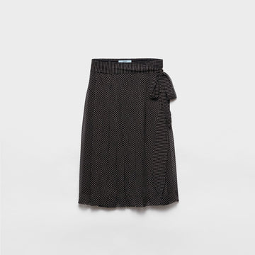 Printed chiffon wrap skirt