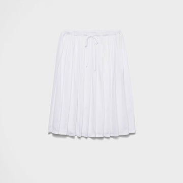 Pleated jersey skirt