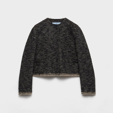 Single-breasted double tweed jacket