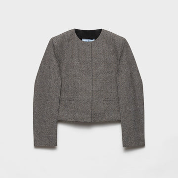 Single-breasted Princes of Wales mouliné jacket
