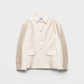 Single-breasted silk and wool jacket