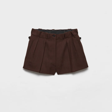 Chevron wool shorts
