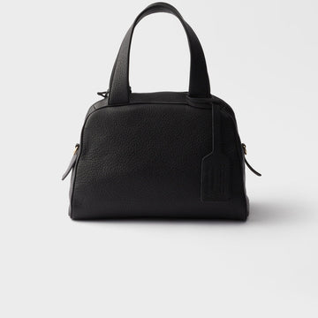 Medium leather top-handle bag
