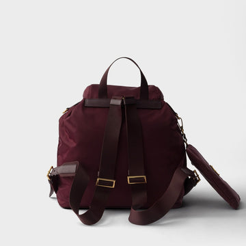 Medium Re-Nylon backpack with pouch