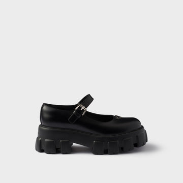 Brushed leather Monolith Mary Janes
