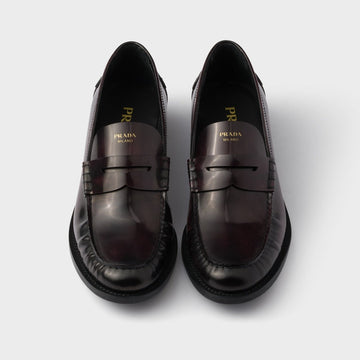 Brushed leather loafers