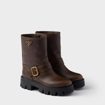 Leather booties