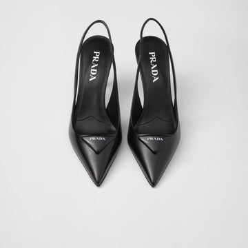 Saffiano  leather slingback pumps