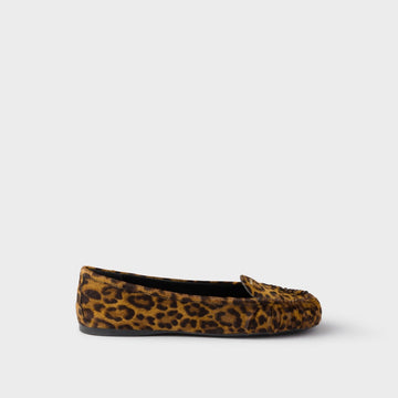 Printed leather ballerinas