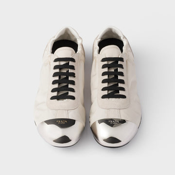 Collapse Re-Nylon and suede sneakers with metal toecap