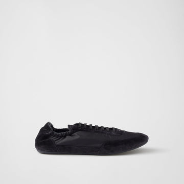 Collapse Re-Nylon and suede sneakers
