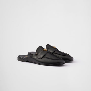 Leather slippers