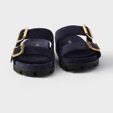Suede strap slides