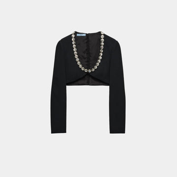 Embroidered Sablè Compact Top