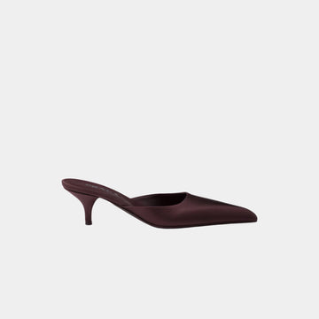 Satin Mules Silk Viscose
