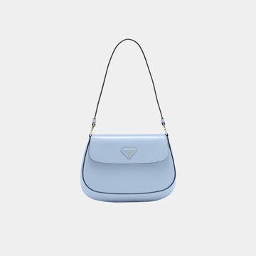 Small Cleo Brushed Leather Shoulder Bag With Flap
