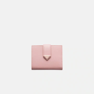 Small Saffiano and Smooth Leather Wallet