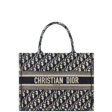 DIR MEDIUM 36CM BLUE OBLIQUE EMBROIDERY BOOK TOTE