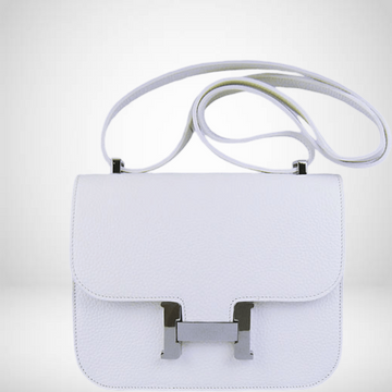 HM CONSTANCE SWIFT WHITE SILVER HARDWARE 18CM