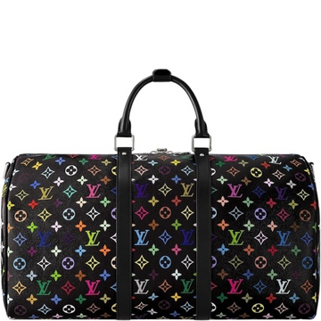 LUV X TAKASHI MURAKAMI BLACK MULTICOLORED 45CM KEEPALL BANDOULIERE