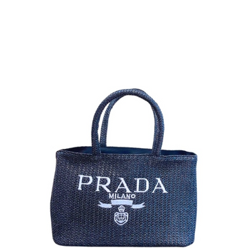 PR 29CM BLACK RAFFIA IN TOTE BAG