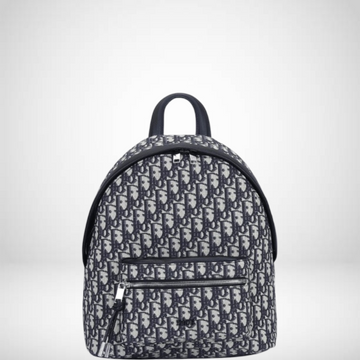 DIR BEIGE AND BLACK 38CM RIDER BACKPACK OBLIQUE JACQUARD