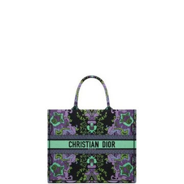 DIR 41CM BOOK TOTE MULTICOLOR DIR INDIAN PURPLE EMBROIDERY M1286ZESKM19E