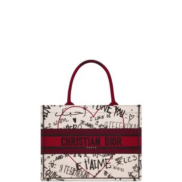 DIR 41CM MULTICOLOR LARGE BOOK TOTE DIRAMOUR JE TAIME