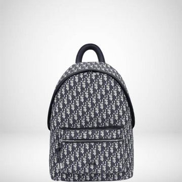 DIR BEIGE AND BLACK 40CM RIDER OBLIQUE JACQUARD BACKPACK