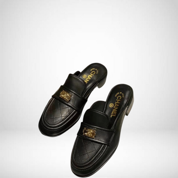 SANDAL CHL CASUAL PAIN LAETHER BLACK ELEGANT MULES SANDALS