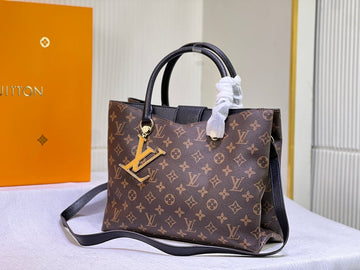 LUV 36CM MONOGRAM CANVAS BLACK RIVERSIDE BAG