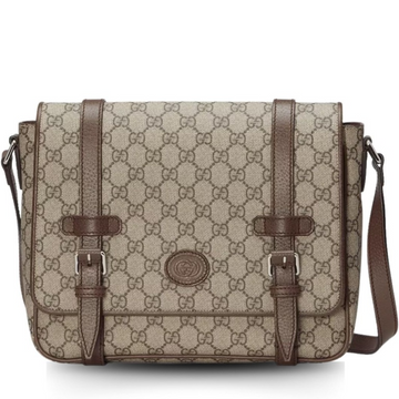 GG'S BROWN MESSENGER BAG 658542 K9GSN 8358