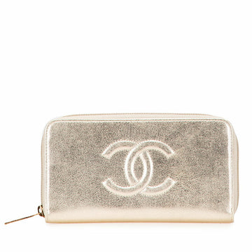 Chanel Coco Mark Leather Long Wallet