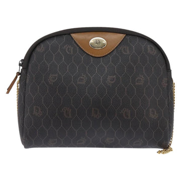 Christian Dior Vintage Honeycomb Chain Canvas Black Canvas Shoulder Bag Bag ()