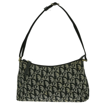 Christian Dior Vintage Trotter Handbag Canvas Black Canvas Handbag ()