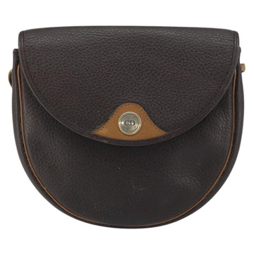 Christian Dior Vintage Cd Flap Shoulder Bag Leather Brown Leather Shoulder Bag Bag ()