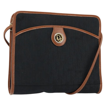 Christian Dior Vintage Trotter Shoulder Bag Canvas Black Canvas Shoulder Bag Bag ()
