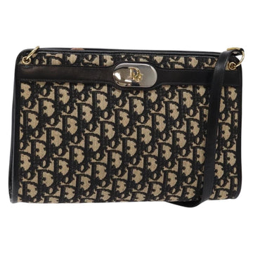 Christian Dior Vintage Trotter Shoulder Bag Canvas Navy Canvas Bag ()