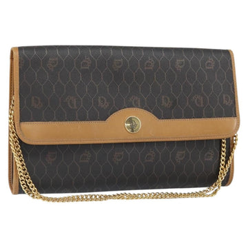 Christian Dior Vintage Honeycomb Chain Canvas Black Canvas Shoulder Bag Bag ()