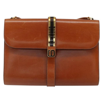 Christian Dior Vintage Shoulder Bag Leather Brown Leather Shoulder Bag Bag ()