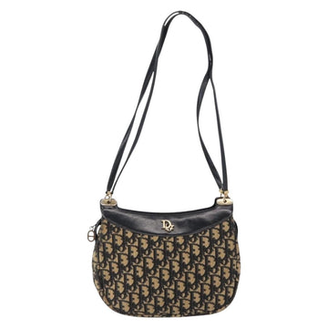 Christian Dior Vintage Trotter Shoulder Bag Canvas Navy Canvas Shoulder Bag Bag ()