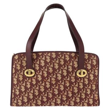 Christian Dior Vintage Trotter Handbag Canvas Red Canvas Handbag ()