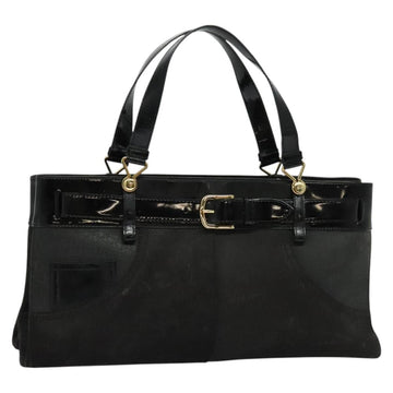 Christian Dior Vintage Trotter Horizontal Tote Canvas Black Canvas Bag ()